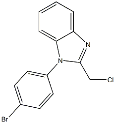 1-(4-bromophenyl)-2-(chloromethyl)-1H-1,3-benzodiazole 구조식 이미지