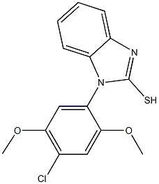 1-(4-chloro-2,5-dimethoxyphenyl)-1H-1,3-benzodiazole-2-thiol Structure