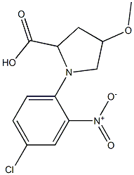 1-(4-chloro-2-nitrophenyl)-4-methoxypyrrolidine-2-carboxylic acid 구조식 이미지