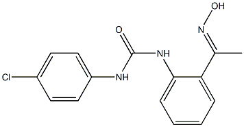 1-(4-chlorophenyl)-3-{2-[1-(hydroxyimino)ethyl]phenyl}urea Structure