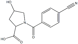 1-(4-cyanobenzoyl)-4-hydroxypyrrolidine-2-carboxylic acid Structure