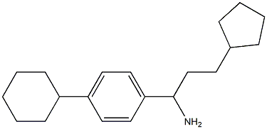 1-(4-cyclohexylphenyl)-3-cyclopentylpropan-1-amine 구조식 이미지