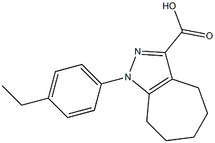 1-(4-ethylphenyl)-1,4,5,6,7,8-hexahydrocyclohepta[c]pyrazole-3-carboxylic acid Structure