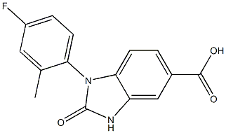 1-(4-fluoro-2-methylphenyl)-2-oxo-2,3-dihydro-1H-1,3-benzodiazole-5-carboxylic acid 구조식 이미지