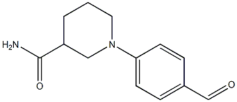 1-(4-formylphenyl)piperidine-3-carboxamide Structure