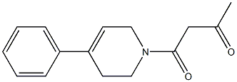 1-(4-phenyl-1,2,3,6-tetrahydropyridin-1-yl)butane-1,3-dione Structure