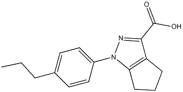 1-(4-propylphenyl)-1H,4H,5H,6H-cyclopenta[c]pyrazole-3-carboxylic acid 구조식 이미지