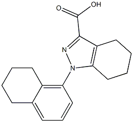 1-(5,6,7,8-tetrahydronaphthalen-1-yl)-4,5,6,7-tetrahydro-1H-indazole-3-carboxylic acid Structure