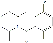 1-(5-bromo-2-fluorobenzoyl)-2,6-dimethylpiperidine Structure