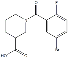 1-(5-bromo-2-fluorobenzoyl)piperidine-3-carboxylic acid Structure