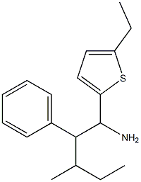 1-(5-ethylthiophen-2-yl)-3-methyl-2-phenylpentan-1-amine 구조식 이미지