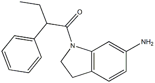 1-(6-amino-2,3-dihydro-1H-indol-1-yl)-2-phenylbutan-1-one Structure