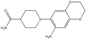 1-(7-amino-2,3-dihydro-1,4-benzodioxin-6-yl)piperidine-4-carboxamide 구조식 이미지