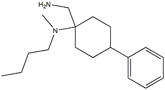 1-(aminomethyl)-N-butyl-N-methyl-4-phenylcyclohexan-1-amine 구조식 이미지