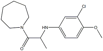 1-(azepan-1-yl)-2-[(3-chloro-4-methoxyphenyl)amino]propan-1-one 구조식 이미지