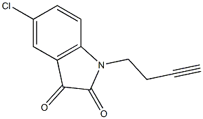 1-(but-3-yn-1-yl)-5-chloro-2,3-dihydro-1H-indole-2,3-dione Structure