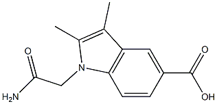 1-(carbamoylmethyl)-2,3-dimethyl-1H-indole-5-carboxylic acid 구조식 이미지