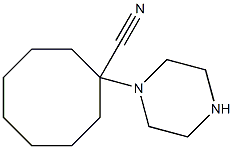 1-(piperazin-1-yl)cyclooctane-1-carbonitrile Structure