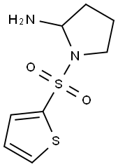 1-(thiophene-2-sulfonyl)pyrrolidin-2-amine Structure