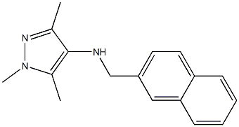 1,3,5-trimethyl-N-(naphthalen-2-ylmethyl)-1H-pyrazol-4-amine Structure