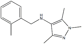 1,3,5-trimethyl-N-[(2-methylphenyl)methyl]-1H-pyrazol-4-amine 구조식 이미지