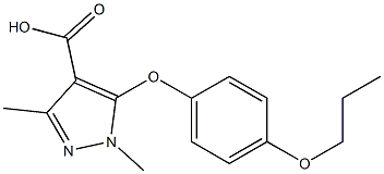 1,3-dimethyl-5-(4-propoxyphenoxy)-1H-pyrazole-4-carboxylic acid Structure