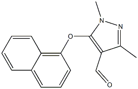 1,3-dimethyl-5-(naphthalen-1-yloxy)-1H-pyrazole-4-carbaldehyde 구조식 이미지
