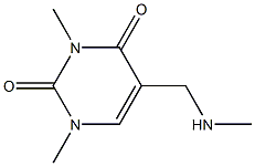 1,3-dimethyl-5-[(methylamino)methyl]-1,2,3,4-tetrahydropyrimidine-2,4-dione 구조식 이미지