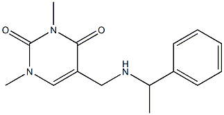 1,3-dimethyl-5-{[(1-phenylethyl)amino]methyl}-1,2,3,4-tetrahydropyrimidine-2,4-dione Structure