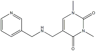1,3-dimethyl-5-{[(pyridin-3-ylmethyl)amino]methyl}-1,2,3,4-tetrahydropyrimidine-2,4-dione Structure