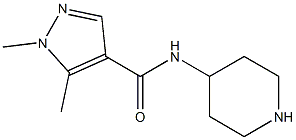 1,5-dimethyl-N-(piperidin-4-yl)-1H-pyrazole-4-carboxamide 구조식 이미지