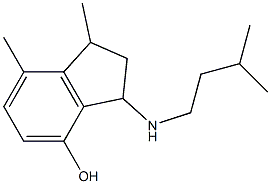 1,7-dimethyl-3-[(3-methylbutyl)amino]-2,3-dihydro-1H-inden-4-ol 구조식 이미지