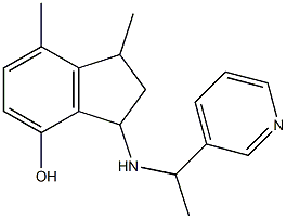 1,7-dimethyl-3-{[1-(pyridin-3-yl)ethyl]amino}-2,3-dihydro-1H-inden-4-ol Structure