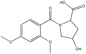 1-[(2,4-dimethoxyphenyl)carbonyl]-4-hydroxypyrrolidine-2-carboxylic acid 구조식 이미지