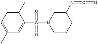 1-[(2,5-dimethylbenzene)sulfonyl]-3-isocyanatopiperidine 구조식 이미지