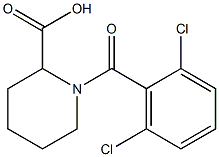 1-[(2,6-dichlorophenyl)carbonyl]piperidine-2-carboxylic acid Structure