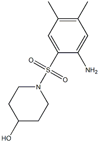 1-[(2-amino-4,5-dimethylbenzene)sulfonyl]piperidin-4-ol Structure