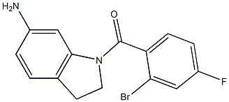 1-[(2-bromo-4-fluorophenyl)carbonyl]-2,3-dihydro-1H-indol-6-amine Structure