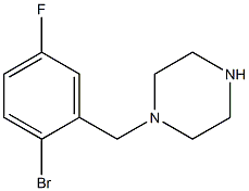 1-[(2-bromo-5-fluorophenyl)methyl]piperazine Structure