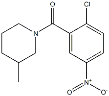 1-[(2-chloro-5-nitrophenyl)carbonyl]-3-methylpiperidine Structure