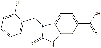 1-[(2-chlorophenyl)methyl]-2-oxo-2,3-dihydro-1H-1,3-benzodiazole-5-carboxylic acid 구조식 이미지