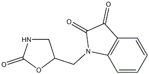 1-[(2-oxo-1,3-oxazolidin-5-yl)methyl]-2,3-dihydro-1H-indole-2,3-dione 구조식 이미지