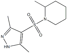 1-[(3,5-dimethyl-1H-pyrazol-4-yl)sulfonyl]-2-methylpiperidine Structure