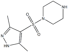 1-[(3,5-dimethyl-1H-pyrazole-4-)sulfonyl]piperazine 구조식 이미지