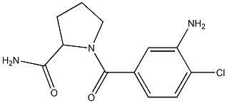 1-[(3-amino-4-chlorophenyl)carbonyl]pyrrolidine-2-carboxamide 구조식 이미지