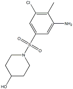 1-[(3-amino-5-chloro-4-methylbenzene)sulfonyl]piperidin-4-ol 구조식 이미지