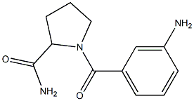 1-[(3-aminophenyl)carbonyl]pyrrolidine-2-carboxamide 구조식 이미지