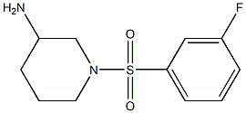 1-[(3-fluorobenzene)sulfonyl]piperidin-3-amine 구조식 이미지