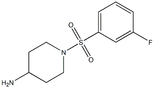 1-[(3-fluorophenyl)sulfonyl]piperidin-4-amine Structure