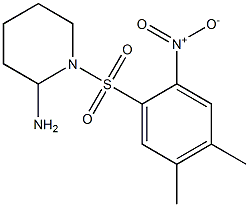 1-[(4,5-dimethyl-2-nitrobenzene)sulfonyl]piperidin-2-amine 구조식 이미지